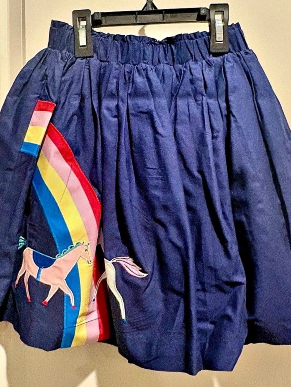 Hanna Andersson Color Block Skirt in Blue Size Small NWT